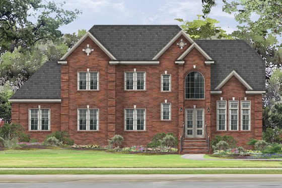 Exterior - Front Elevation 3 for Traditional House Plan #1057-5 - 4 bed, 3 bath