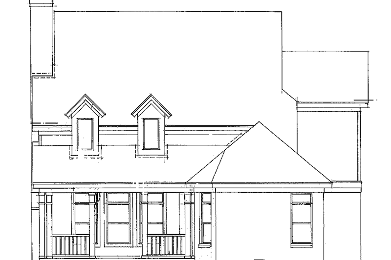 Architectural House Design - Exterior - Rear Elevation for Country House Plan #952-136 - 3 bed, 2.5 bath