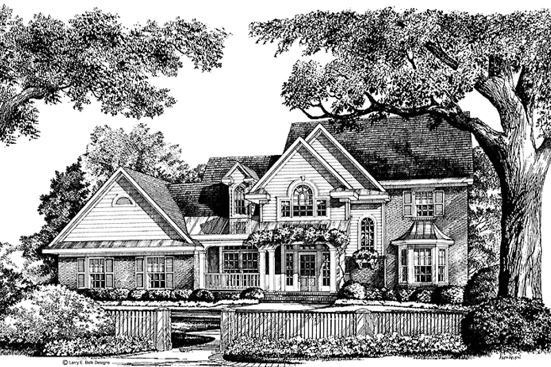Architectural House Design - Country Exterior - Front Elevation Plan #952-153