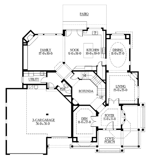 House Blueprint - Victorian Floor Plan - Main Floor Plan #132-476