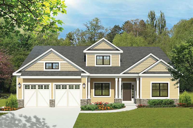 Dream House Plan - Exterior - Front Elevation 4 for Country House Plan #1010-153 - 3 bed, 2.5 bath