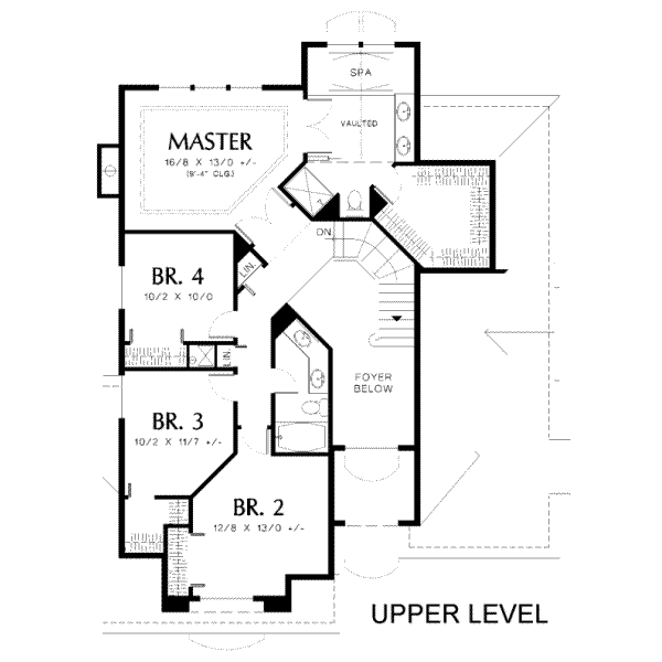 Home Plan - Mediterranean Floor Plan - Upper Floor Plan #48-177