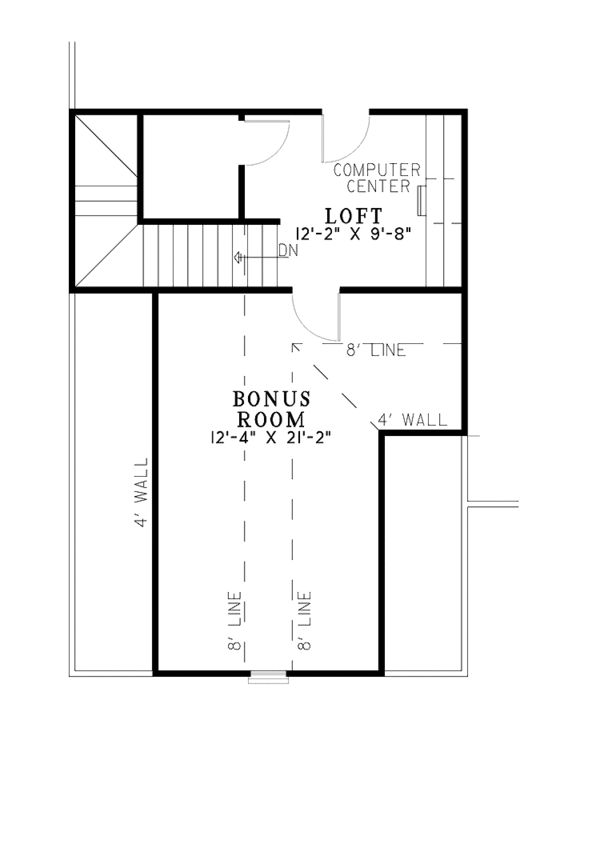 Home Plan - Traditional Floor Plan - Upper Floor Plan #17-3042