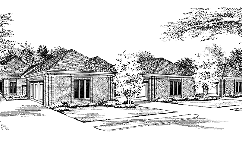 Architectural House Design - Traditional Exterior - Front Elevation Plan #45-507