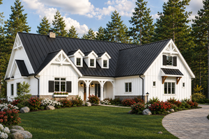 House Blueprint - Exterior - Front Elevation for Farmhouse House Plan #928-435 - 3 bed, 2.5 bath