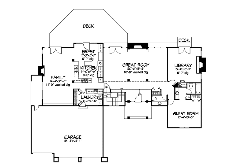 Home Plan - Floor Plan - Main Floor for Traditional House Plan #320-857 - 4 bed, 3.5 bath