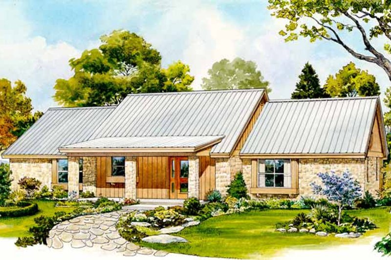 House Plan Design - Country Exterior - Front Elevation Plan #140-181