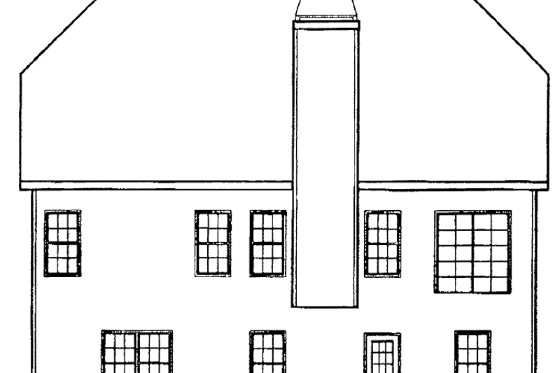 Home Plan - Exterior - Rear Elevation for Colonial House Plan #927-588 - 3 bed, 2.5 bath