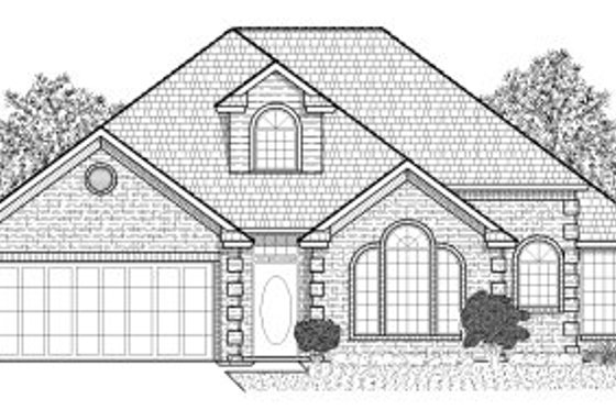 Exterior - Front Elevation for European House Plan #65-402 - 3 bed, 2.5 bath