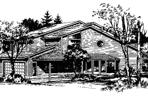 House Blueprint - Contemporary Exterior - Front Elevation Plan #320-1008