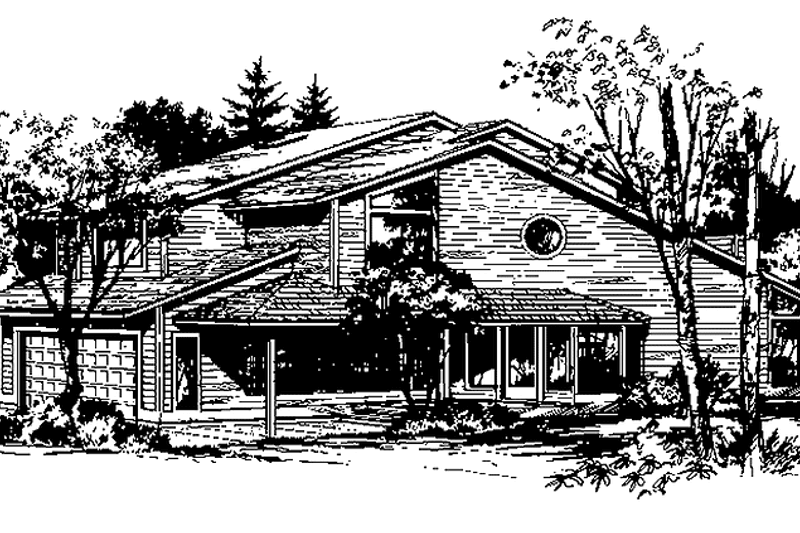House Blueprint - Contemporary Exterior - Front Elevation Plan #320-1008