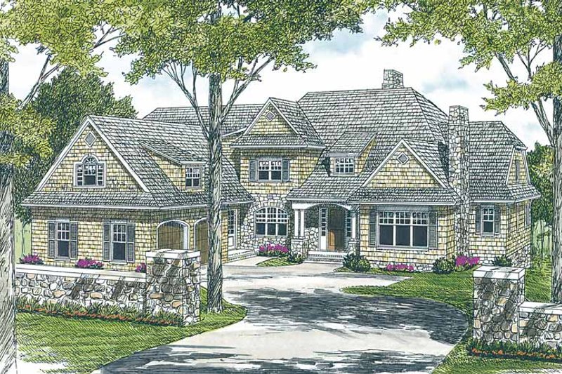 Home Plan - Country Exterior - Front Elevation Plan #453-456