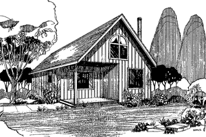 Country Exterior - Front Elevation Plan #60-660