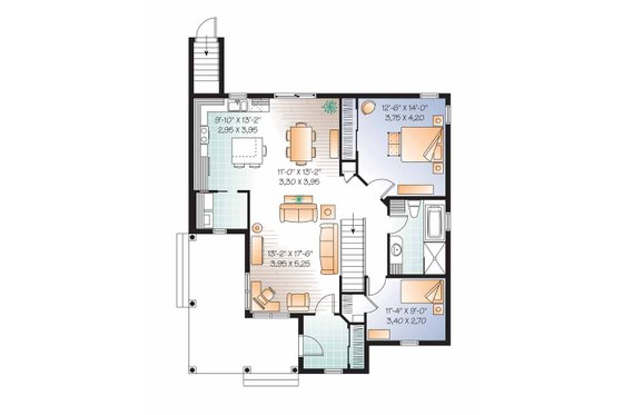 Floor Plan - Main Floor for Country House Plan #23-2517 - 5 bed, 2 bath