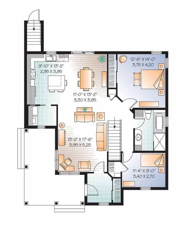 Home Plan - Country Floor Plan - Main Floor Plan #23-2517