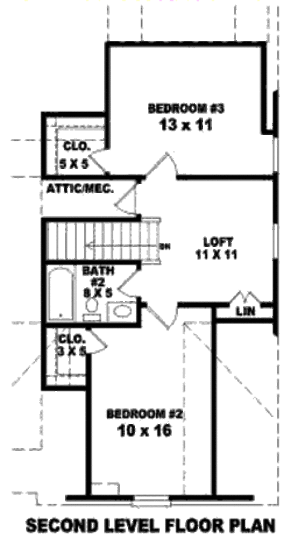 European Floor Plan - Upper Floor Plan #81-13643