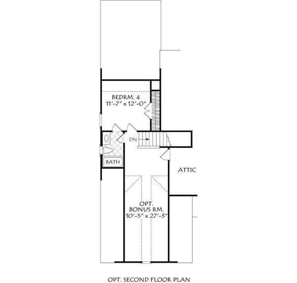 Home Plan - Optional 2nd Floor