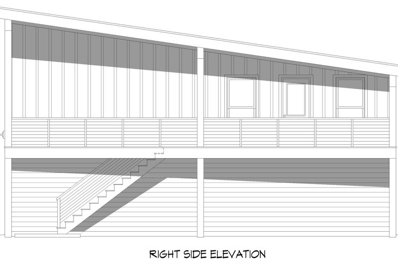 House Blueprint - Exterior - Other Elevation 1 for Southern House Plan #932-1336 - 1 bed, 1 bath