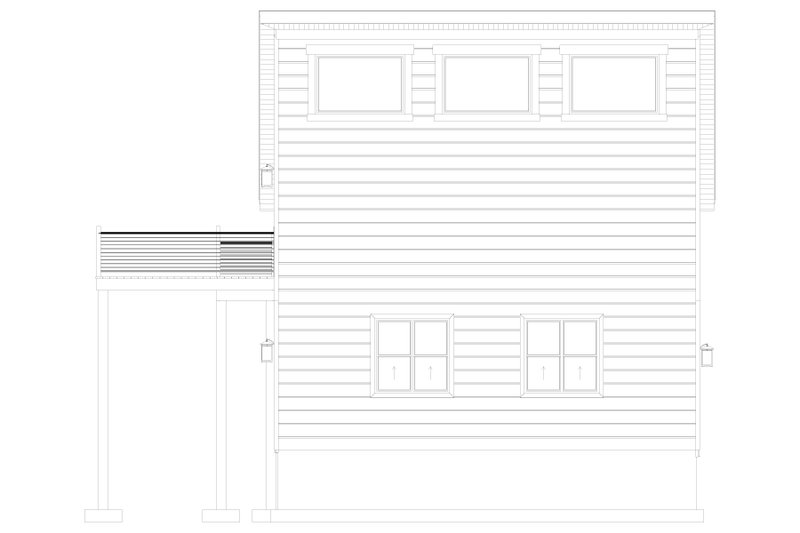 House Design - Exterior - Other Elevation 2 for Modern House Plan #1060-283, 1.5 bath