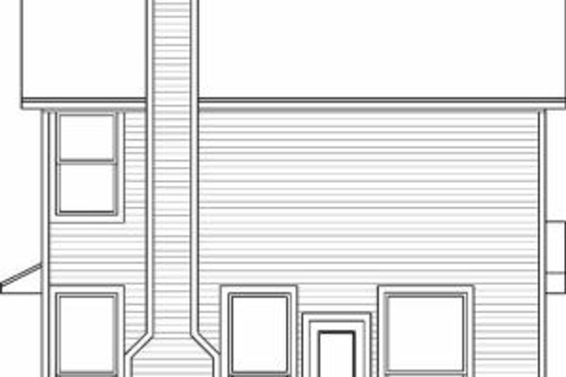 House Blueprint - Exterior - Rear Elevation for Traditional House Plan #84-106 - 3 bed, 2.5 bath