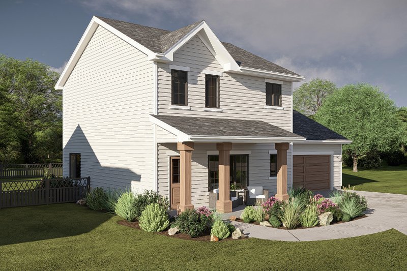 House Blueprint - Exterior - Other Elevation 1 for Traditional House Plan #455-553 - 3 bed, 2.5 bath