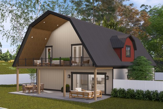 Exterior - Rear Elevation for Barndominium House Plan #1060-270 - 3 bed, 3.5 bath