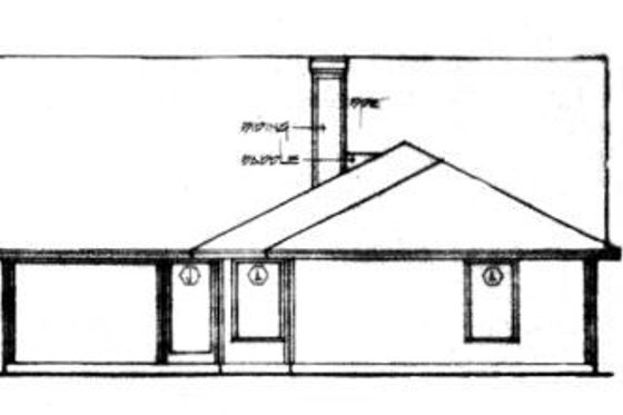Exterior - Rear Elevation for Traditional House Plan #42-118 - 4 bed, 2 bath