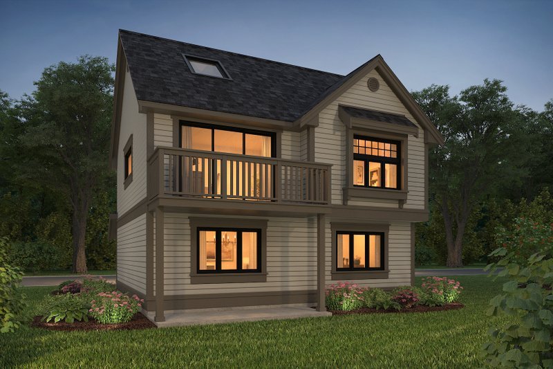 Dream House Plan - Exterior - Rear Elevation 1 for Country House Plan #47-1096 - 1 bed, 1 bath