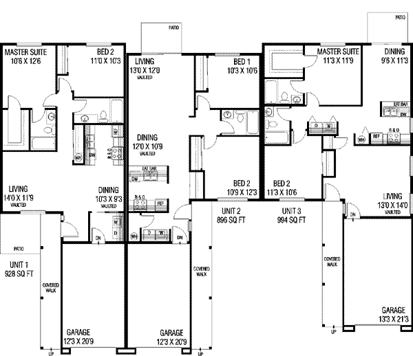 Home Plan - Ranch Floor Plan - Main Floor Plan #60-561