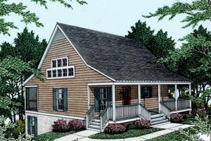 Farmhouse Exterior - Front Elevation Plan #406-178