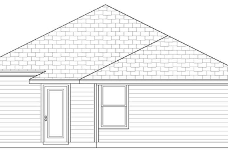 Home Plan - Exterior - Rear Elevation for Craftsman House Plan #84-492 - 3 bed, 2 bath