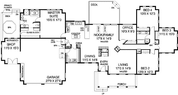 Home Plan - Traditional Floor Plan - Main Floor Plan #60-235