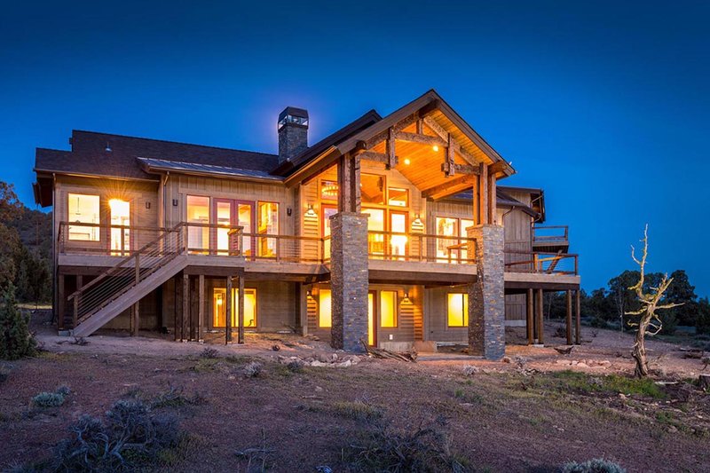 Dream House Plan - Exterior - Rear Elevation for Ranch House Plan #895-29 - 3 bed, 3.5 bath