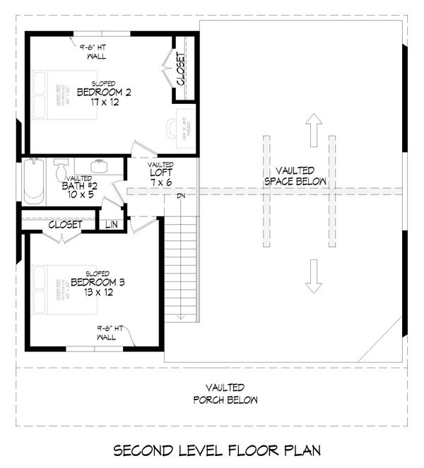 House Blueprint - Country Floor Plan - Upper Floor Plan #932-1396