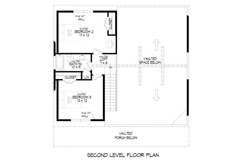 Architectural House Design - Floor Plan - Upper Floor for Country House Plan #932-1396 - 3 bed, 2.5 bath