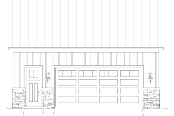 Exterior - Front Elevation 3 for Traditional House Plan #932-448, 0 bath