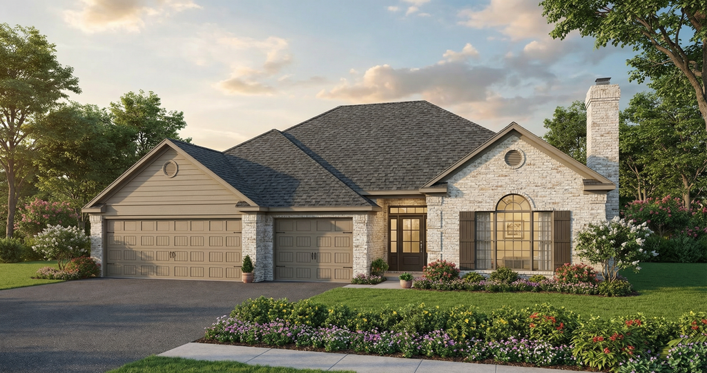 Exterior - Front Elevation 2 for Country House Plan #17-2707 - 3 bed, 2 bath