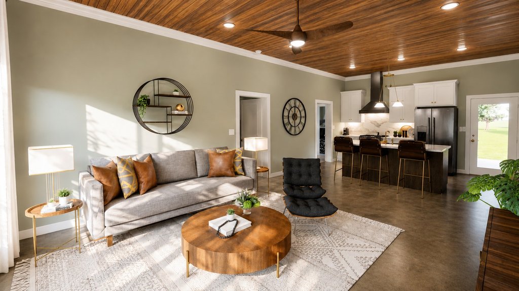 Interior - Entry for Farmhouse House Plan #44-318 - 2 bed, 3 bath