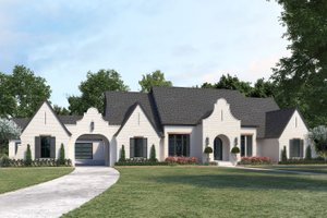 Country Exterior - Front Elevation Plan #1074-40