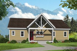 Country Exterior - Front Elevation Plan #932-1104