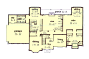 European Style House Plan - 4 Beds 3.5 Baths 3504 Sq/Ft Plan #16-232 