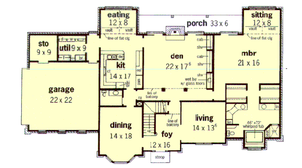 European Floor Plan - Main Floor Plan #16-232