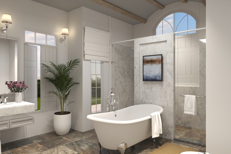 House Blueprint - Interior - Master Bathroom for Traditional House Plan #54-427 - 5 bed, 4.5 bath