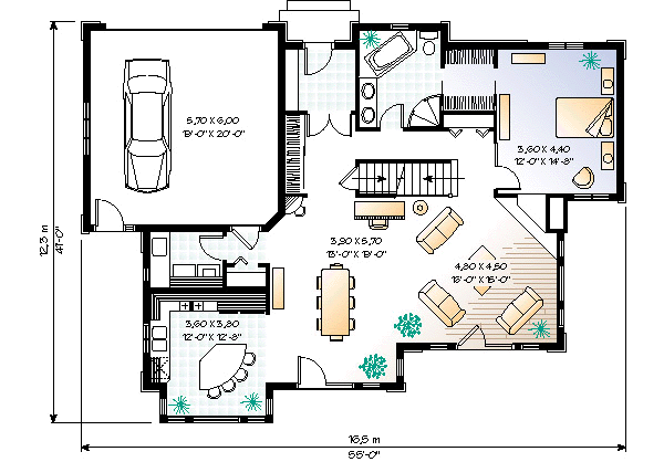 Dream House Plan - Traditional Floor Plan - Main Floor Plan #23-254