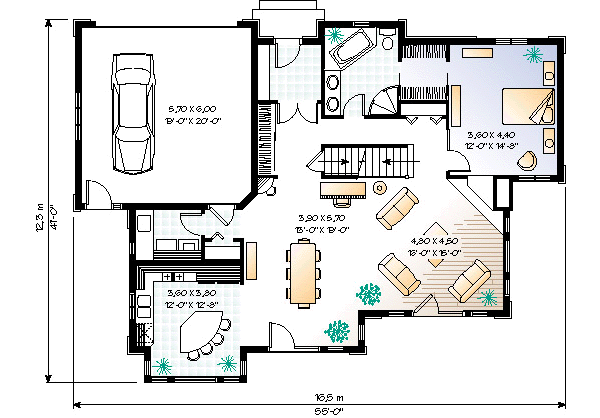 House Blueprint - Traditional Floor Plan - Main Floor Plan #23-254