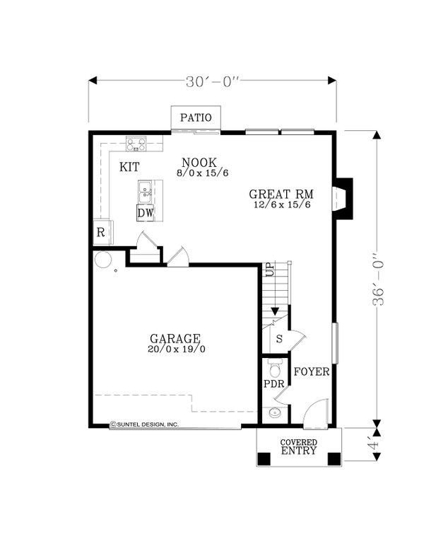 Craftsman Floor Plan - Main Floor Plan #53-713