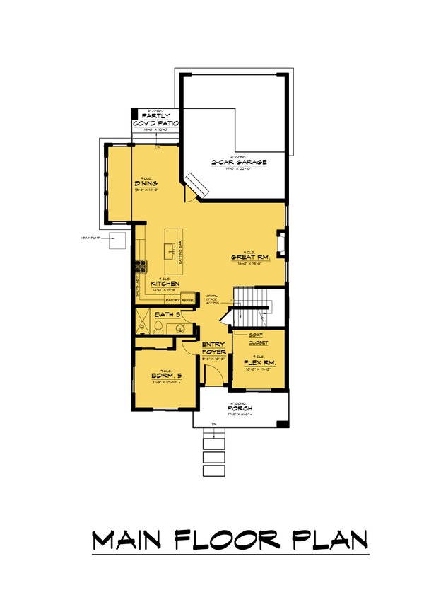 Contemporary Floor Plan - Main Floor Plan #1066-234