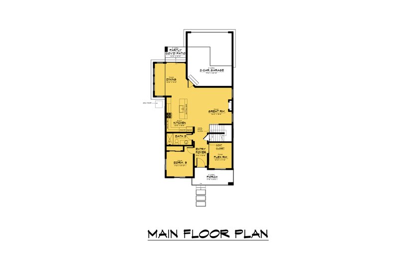 Dream House Plan - Floor Plan - Main Floor for Contemporary House Plan #1066-234 - 5 bed, 3 bath