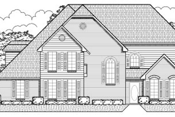 Exterior - Front Elevation for Traditional House Plan #65-237 - 4 bed, 2.5 bath
