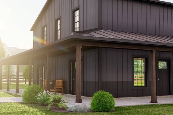 Exterior - Covered Porch for Country House Plan #1064-245 - 2 bed, 2.5 bath